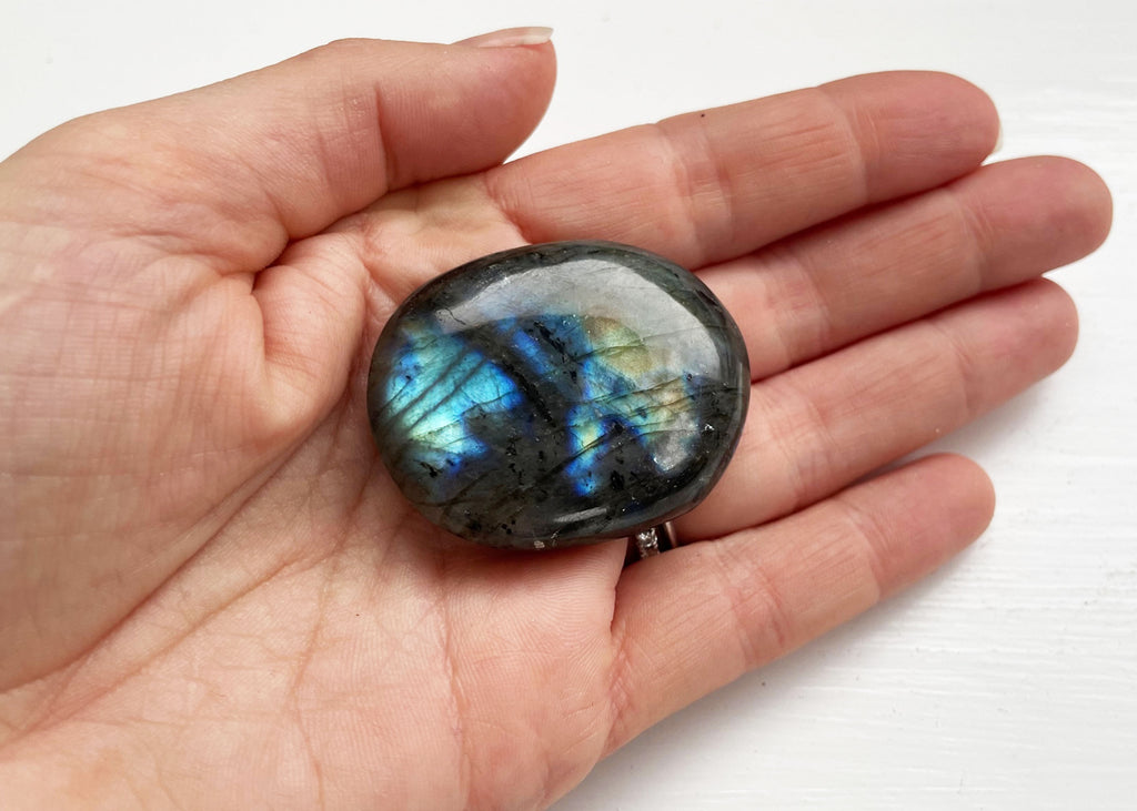 Flashy Labradorite Palm Stones