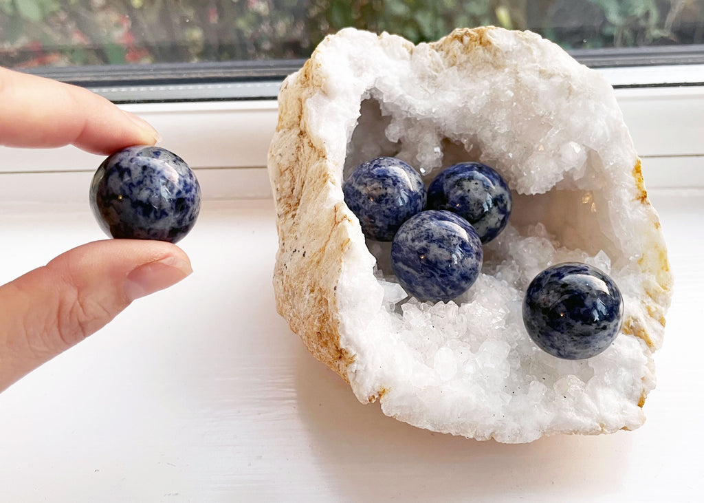 Polished Sodalite Mini Sphere