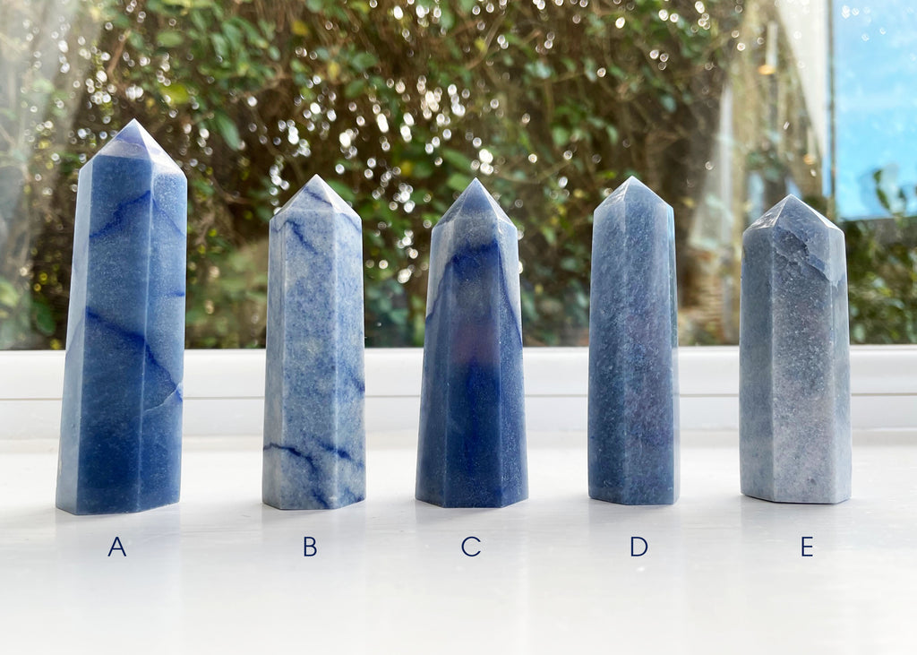 Blue aventurine towers