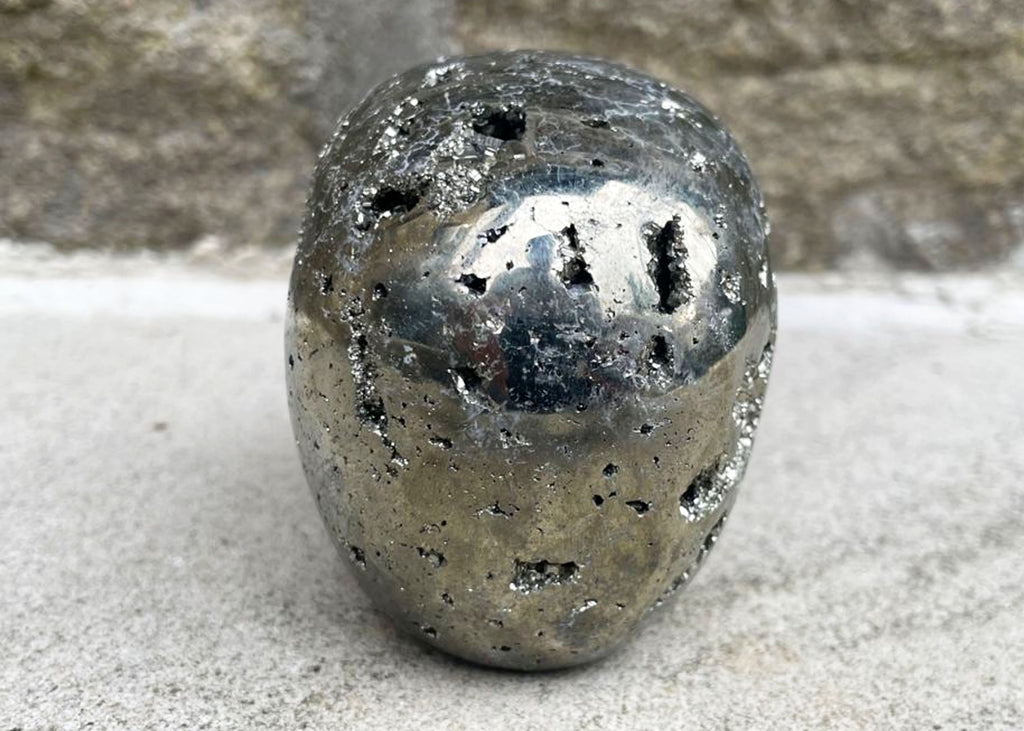 Large Druzy Pyrite Skull