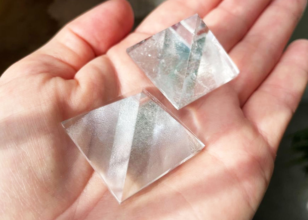 Mini Polished Clear Quartz Pyramid