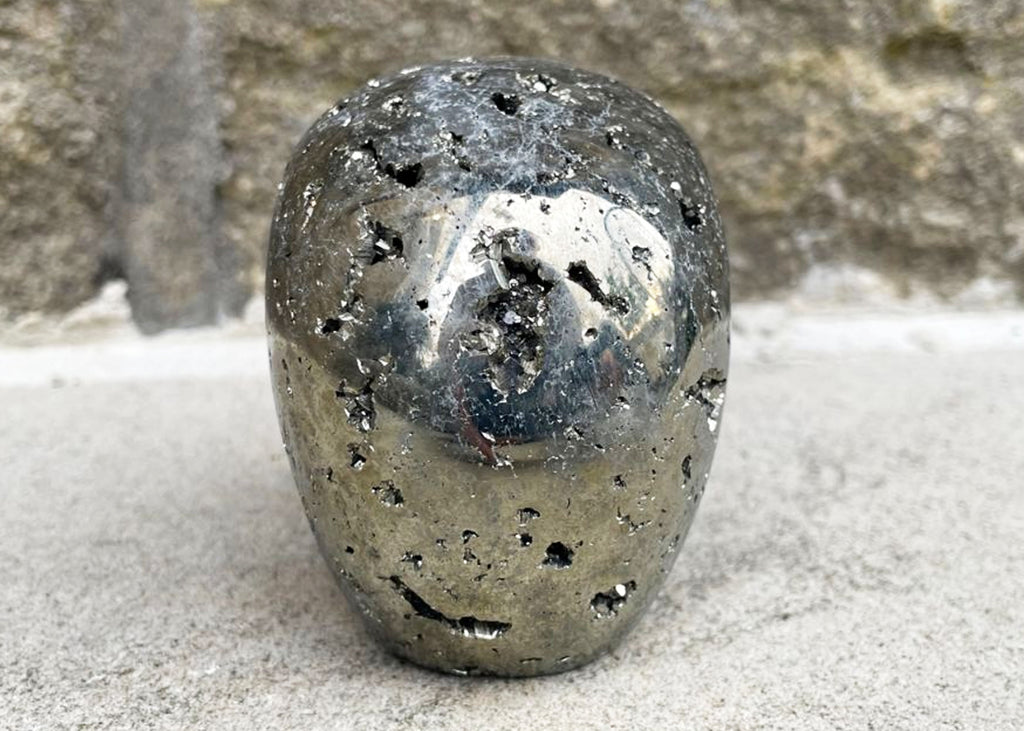 Large Druzy Pyrite Skull