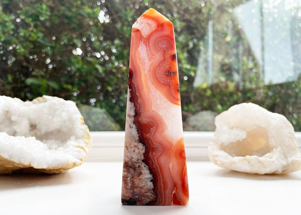 Druzy Carnelian Obelisk