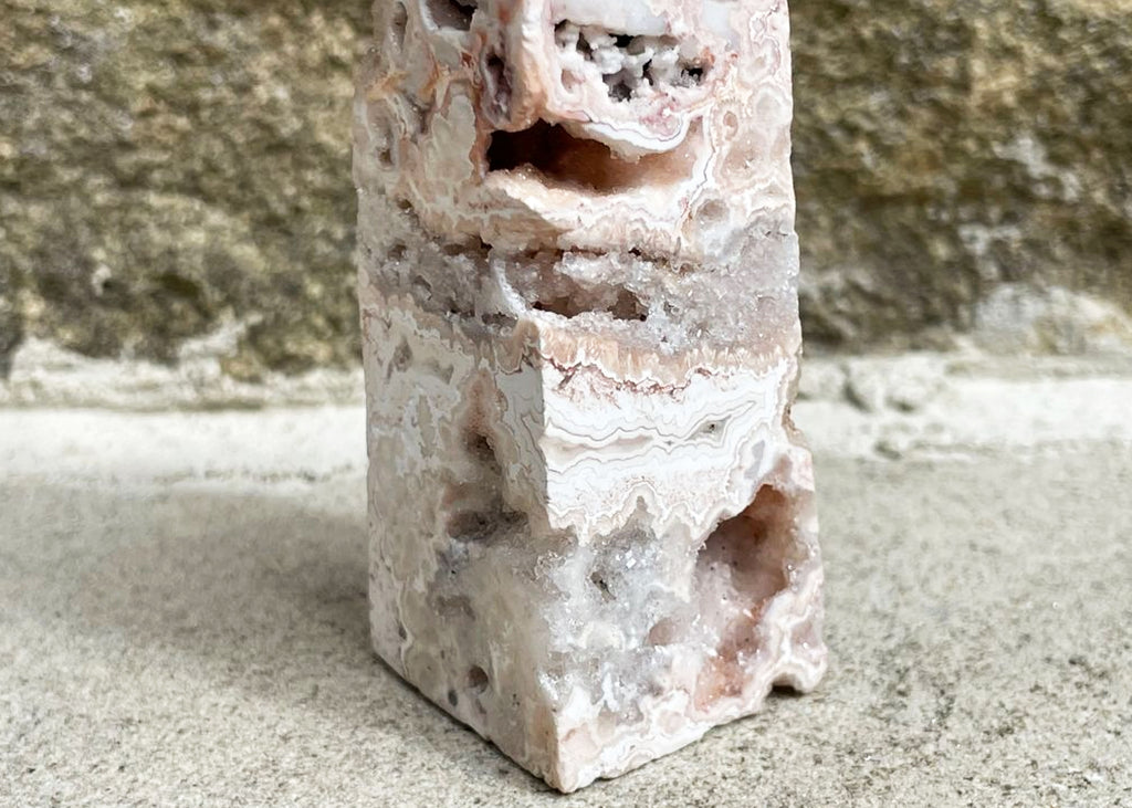 Druzy Crazy Lace Agate Obelisk