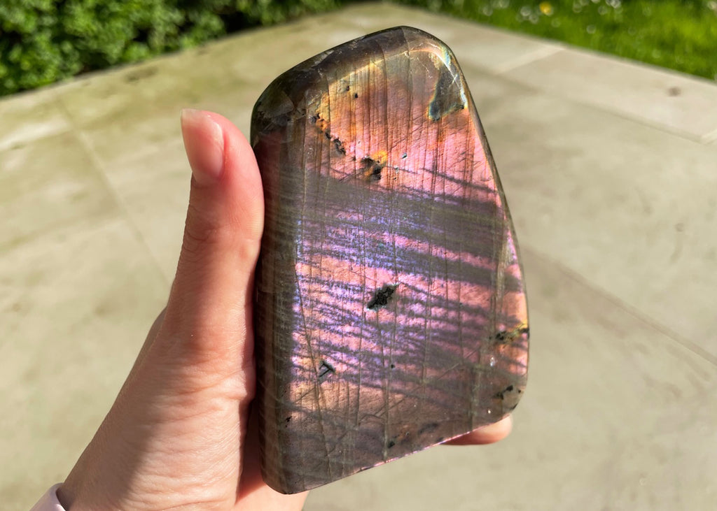 Sunset Pink/Orange Labradorite Freeform