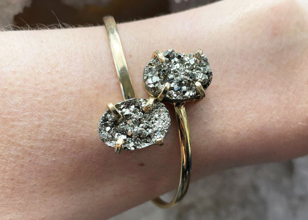 Gold Plated Dual Pyrite Bracelet