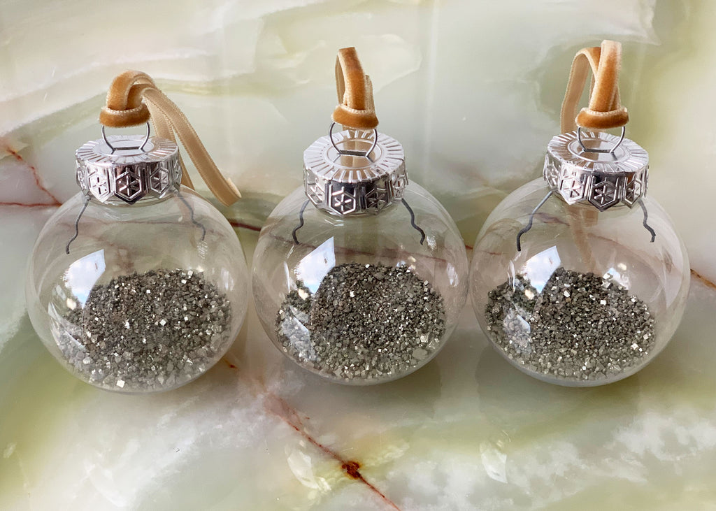 Pyrite Crystal Christmas Bauble