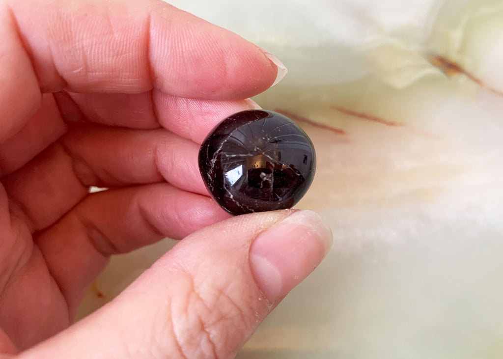 Almandine Garnet Crystal Tumblestone